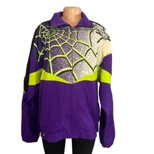 Spyder Purple and Neon Green Web Jacket